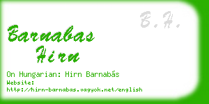 barnabas hirn business card