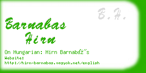 barnabas hirn business card